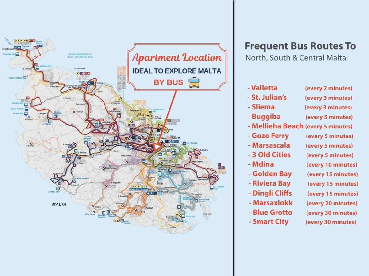 Central Rooms - Near Valletta & Sliema - Best Bus Lines Hamrun Eksteriør bilde